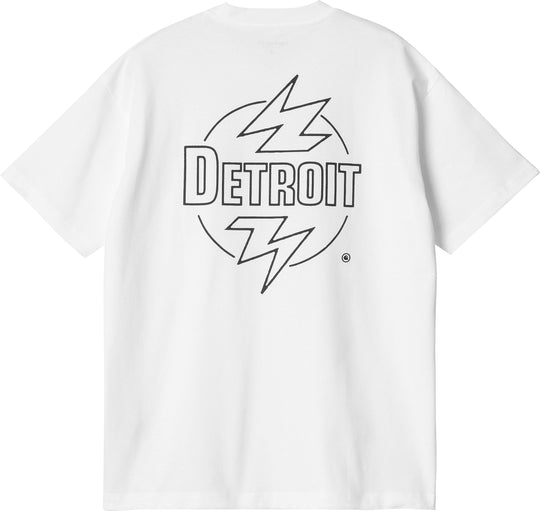  Carhartt Wip T-shirt S/s Ablaze Tee White Black Uomo Bianco