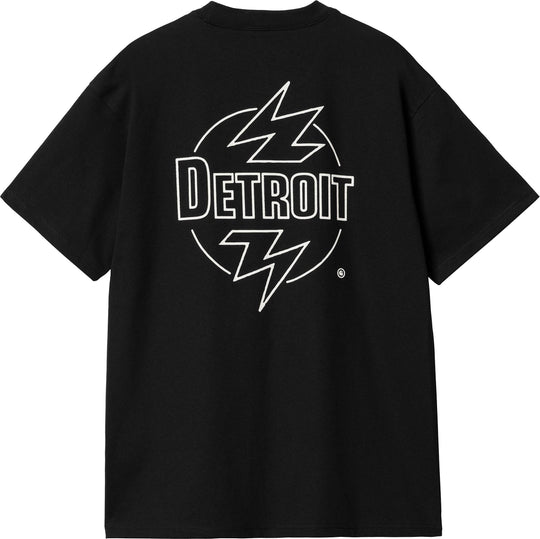  Carhartt Wip T-shirt S/s Ablaze Tee Black Wax Uomo Nero