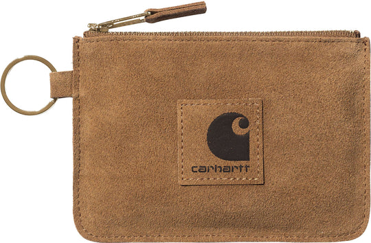  Carhartt Wip Portafoglio Suede Zip Wallet Hamilton Brown Uomo Marrone