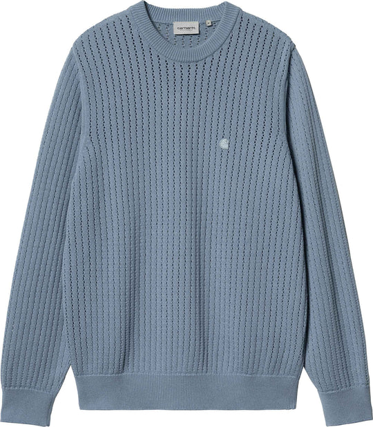  Carhartt Wip Maglione Calen Sweater Misty Sky Uomo Blue