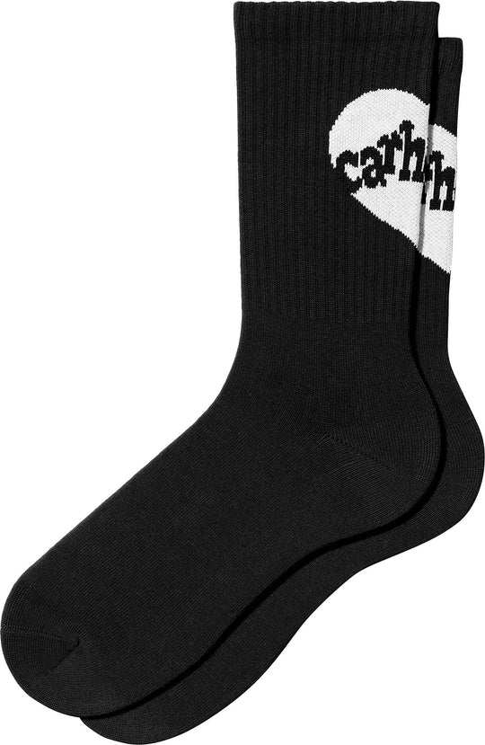  Carhartt Wip Calze Amour Socks Black White Uomo Nero