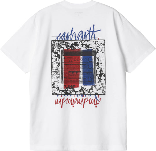  Carhartt Wip T-shirt S/s Stereo Tee White Uomo Bianco