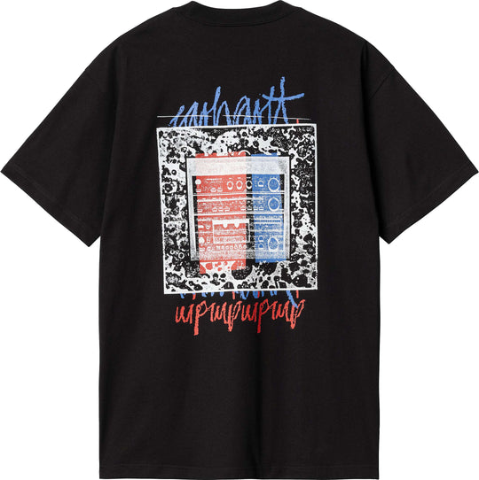  Carhartt Wip T-shirt S/s Stereo Tee Black Uomo Nero