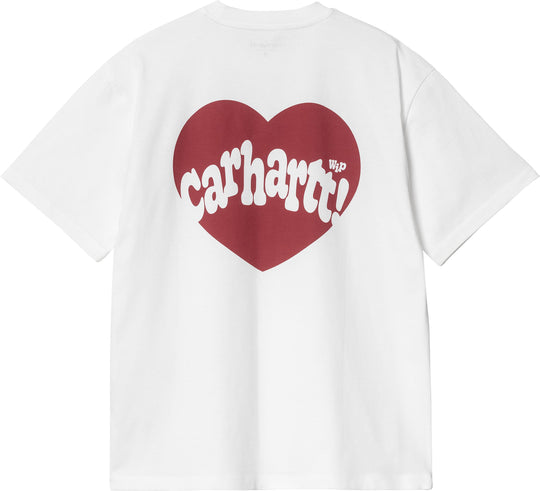  Carhartt Wip T-shirt W S/s Amour Tee White Tuscany Donna Bianco