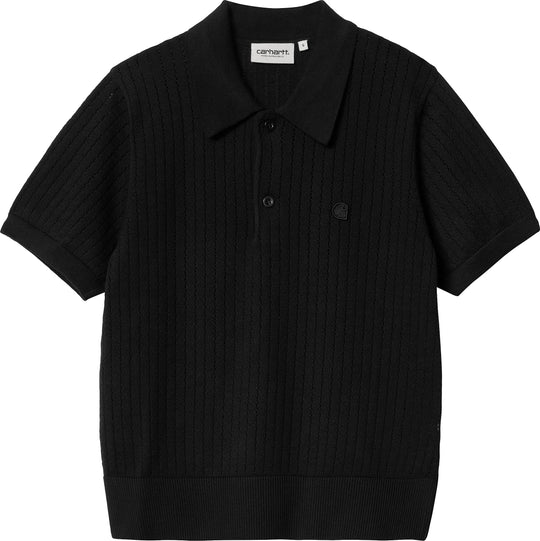  Carhartt Wip T-shirt W Ss Norlina Polo Black Donna Nero