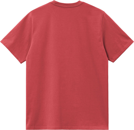  Carhartt Wip T-shirt Ss American Script T-shirt Tuscany Uomo Rosso