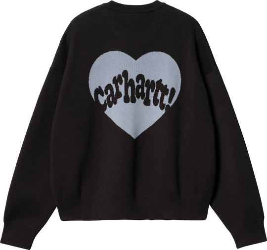  Carhartt Wip Maglione W Amour Sweater Black Misty Sky Donna Nero