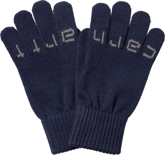  Carhartt Wip Guanti Script Gloves Aura Misty Grey Uomo Blue