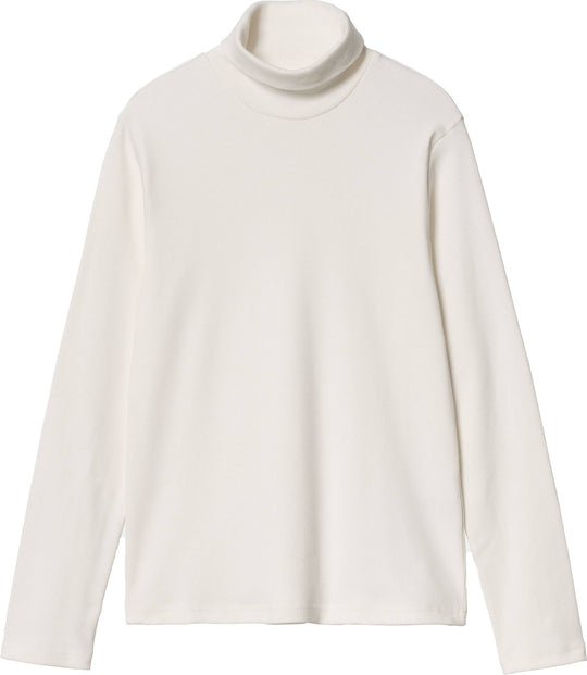  Carhartt Wip T-shirt W L/s Signature Mockneck Wax Donna Bianco