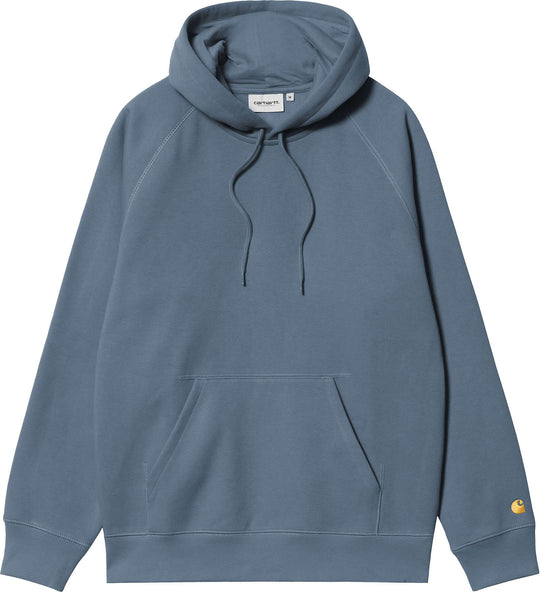  Carhartt Wip Felpa Hooded Chase Sweat Positano Gold Uomo Blue