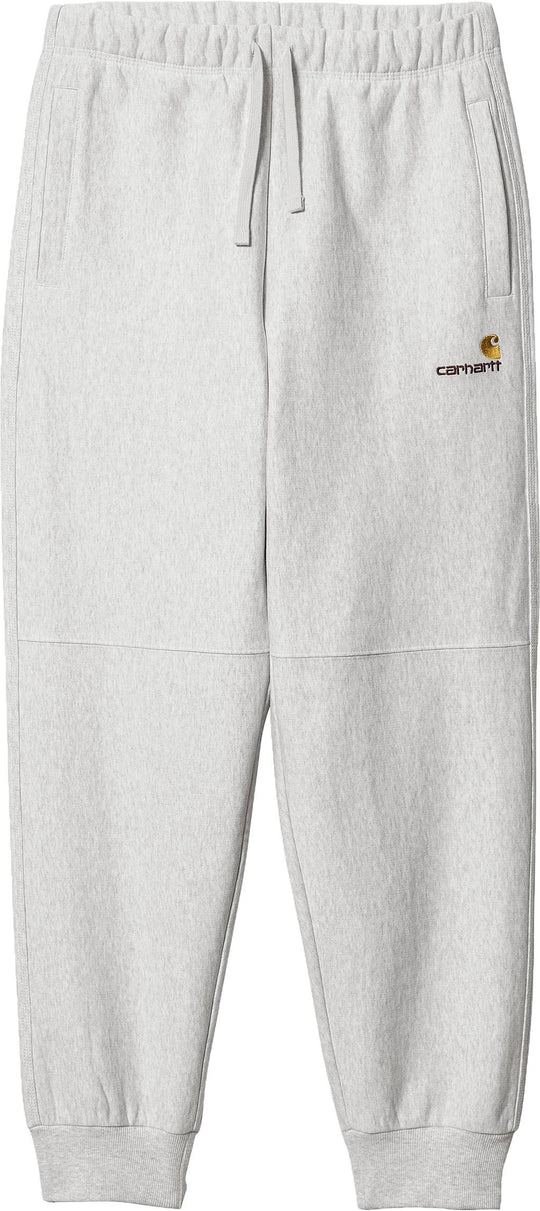  Carhartt Wip Pantalone American Script Jogging Pant Ash Heather Special_unisex Grigio