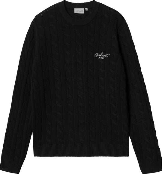  Carhartt Wip Maglione Signature Sweater Black Wax Special_unisex Nero