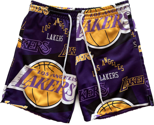  Mitchell Ness Nba Sublimated Shorts Los Angels Lakers Mitchell E Ness Uomo Multicolore
