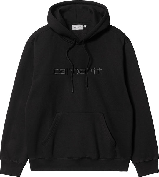  Carhartt Wip Felpa Hooded Carhartt Sweat Black Black Uomo Nero