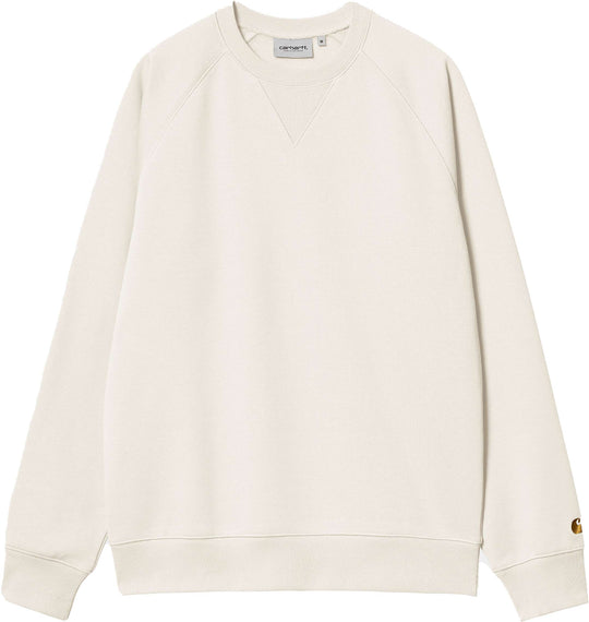  Carhartt Wip Felpa Chase Sweat Wax Gold Uomo Bianco
