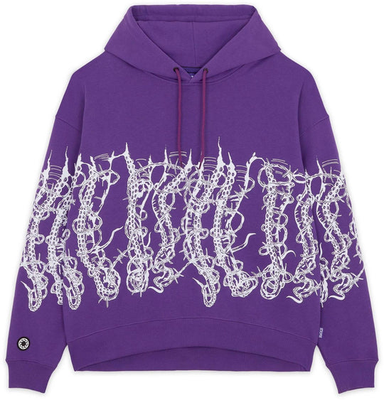  Octopus Felpa By Giorgio Di Salvo Barbed Wire Hoodie Purple Uomo Viola
