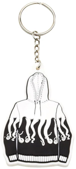  Octopus Hoodie Original Soft Keychain Black White Uomo Bianco