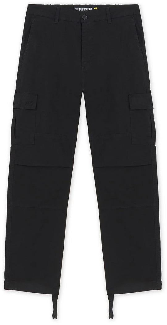  Iuter Pantalone Ripstop Cargo Pants Black Uomo Nero