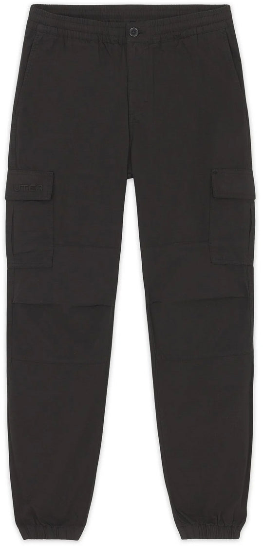 Iuter Pantalone Ripstop Cargo Jogger Black Uomo Nero