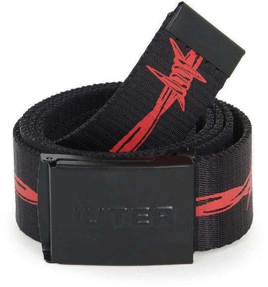  Iuter Cinta Barbwire Belt Black Uomo Nero