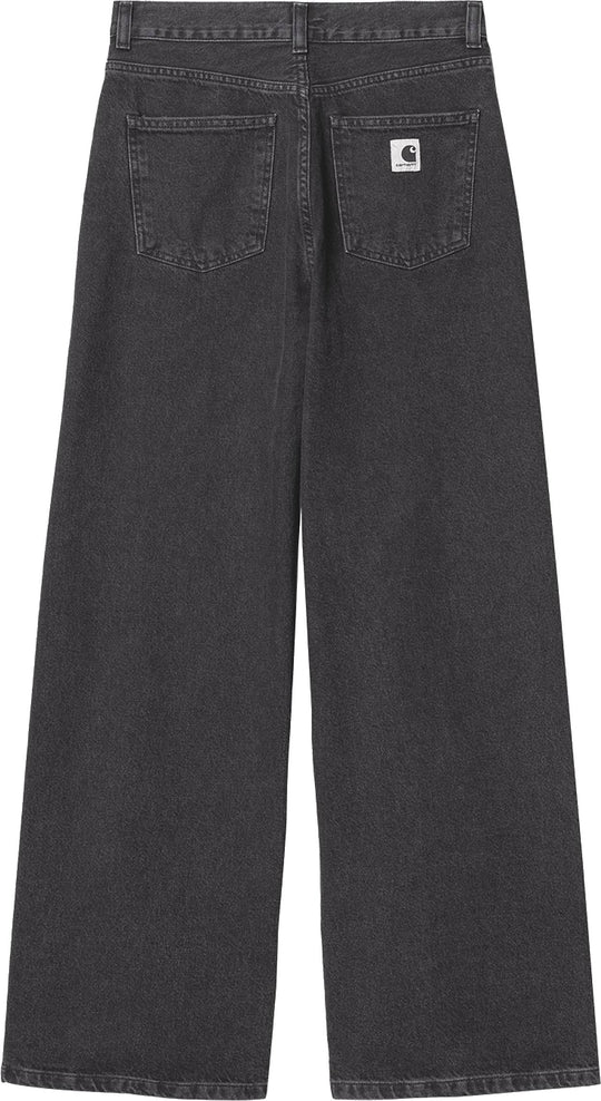  Carhartt Wip Jeans W Jane Pant Black Heavy Stone Wash Donna Nero