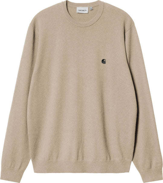  Carhartt Wip Maglione Madison Sweater Wall Black Uomo Beige