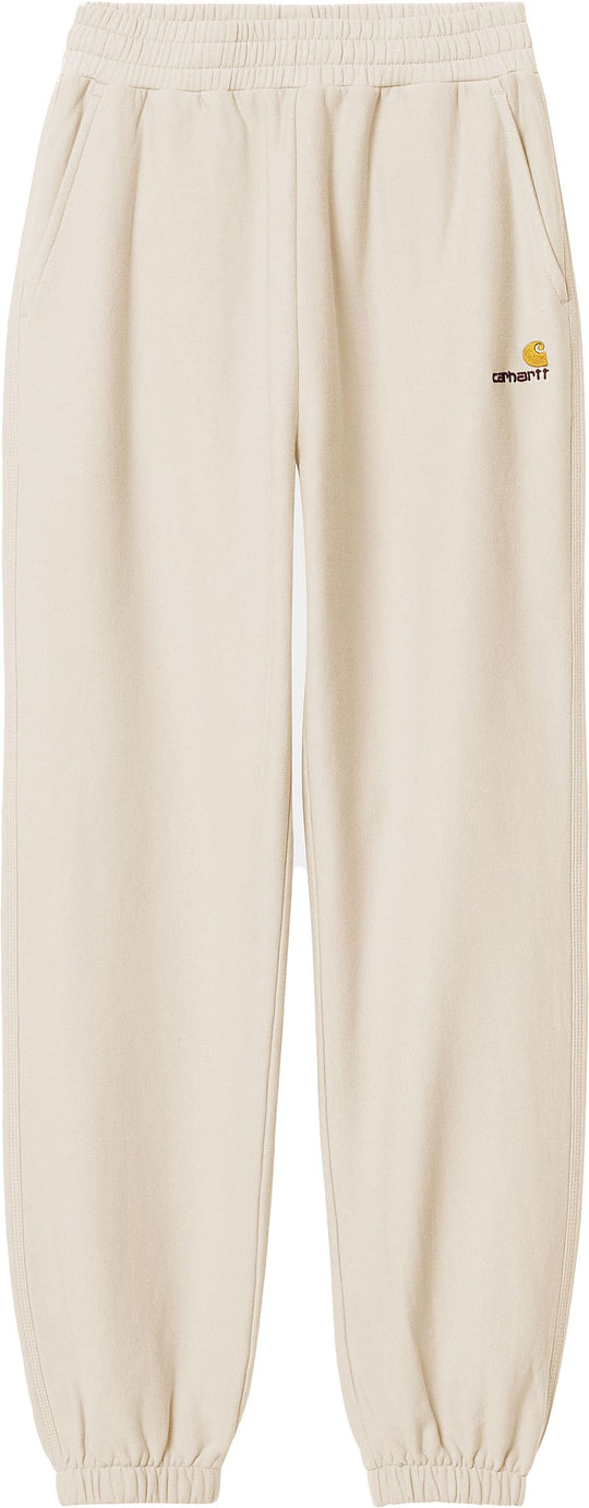  Carhartt Wip Pantalone W American Script Sweat Pant Moonbeam Donna Beige