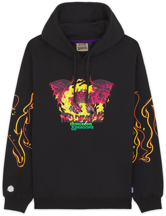  Octopus Felpa Dungeons & Dragons Octopus Red Dragon Hoodie Black Uomo Nero