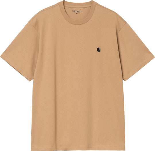  Carhartt Wip T-shirt S/s Madison Tee Peanut Black Uomo Marrone