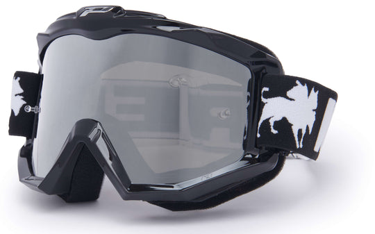  Iuter Visiera Club Dogo Progrip Goggles Mask Silverblack Uomo Nero
