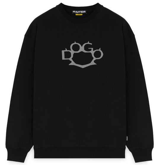  Iuter Felpa Club Dogo Og Logo Crew Black Uomo Nero