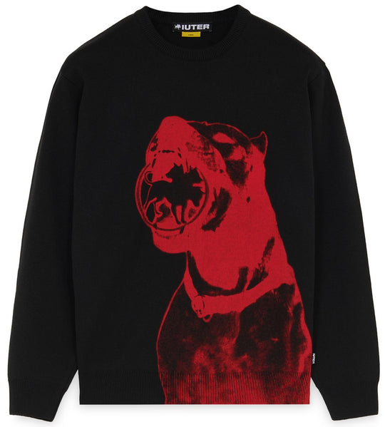  Iuter Maglione Club Dogo Breed Knitted Black Uomo Nero