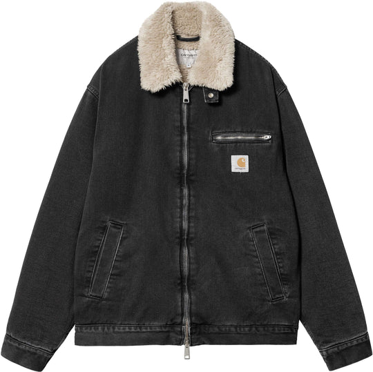  Carhartt Wip Giacca Herald Jacket Black Wall Stone Washed Uomo