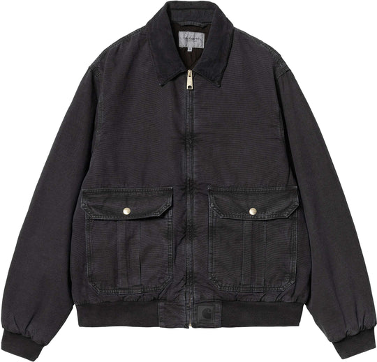  Carhartt Wip Giacca Stanton Jacket Black Black Stone Dyed Uomo