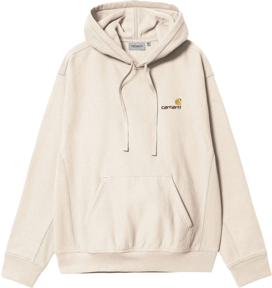  Carhartt Wip Felpa Hooded American Script Sweat Moonbeam Uomo