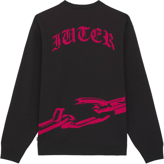  Iuter Maglione Chain Jumper Black Uomo Nero