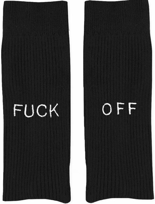  Encrè Calze Fuck Off Black Modeon Streetwear Uomo