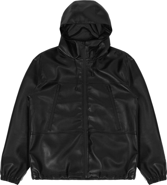  Wasted Paris Giacca Kingdom Faux Leather Windbreaker Jacket Black Uomo