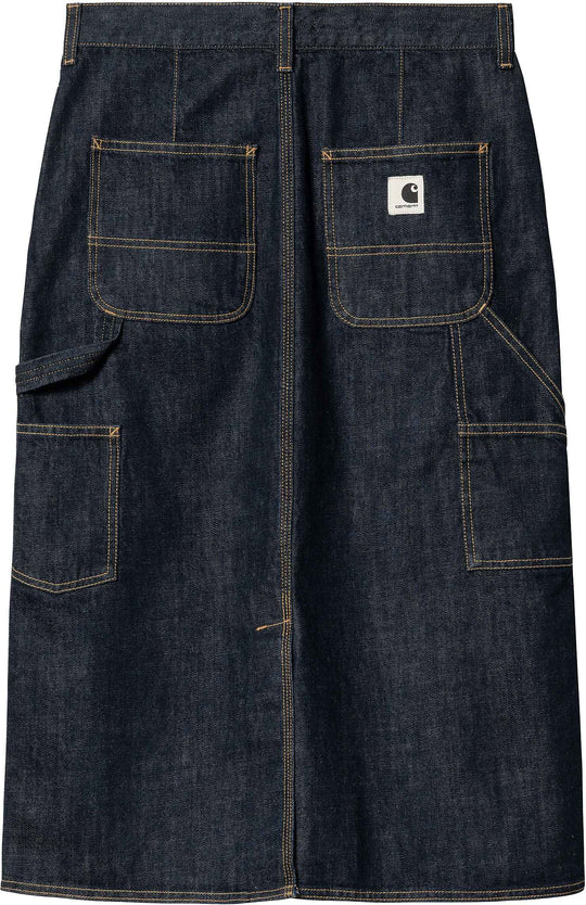  Carhartt Wip W Single Knee Skirt Blue Rinsed Donna