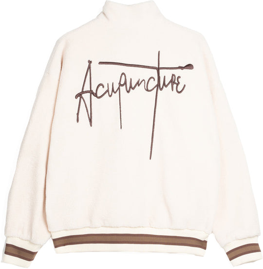  Acupuncture Giacca Emblem Fleece Jacket Cream Uomo