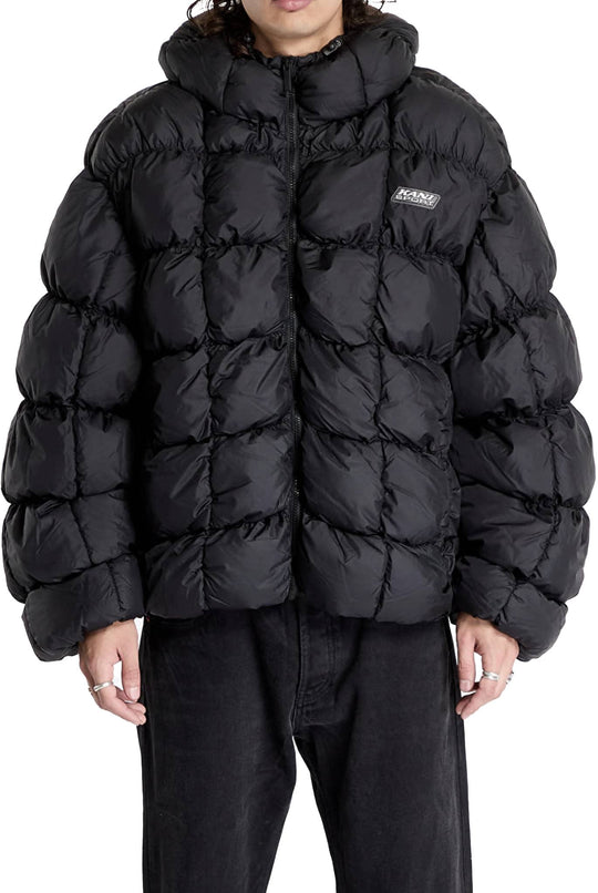  Karl Kani Giacca Sport Patch Square Quilted Puffer Jacket Black Uomo