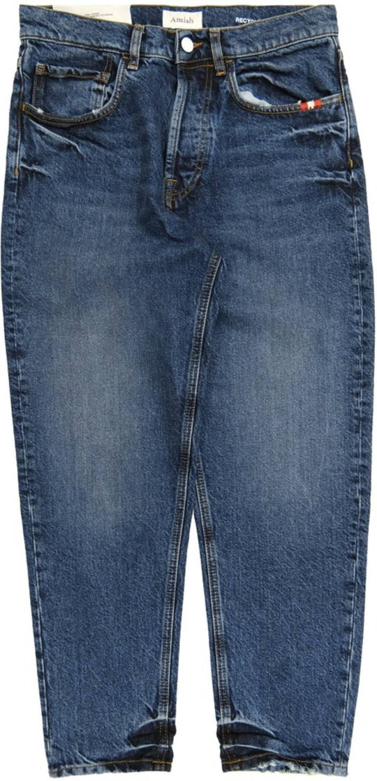  Amish Jeans Jeremiah Recycled Denim Dark Classic Denim Uomo
