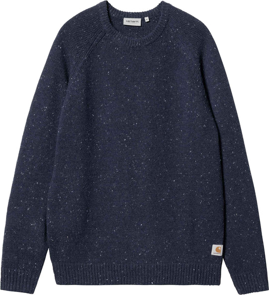  Carhartt Wip Maglione Anglistic Sweater Speckled Air Force Blue Uomo Airforceblue