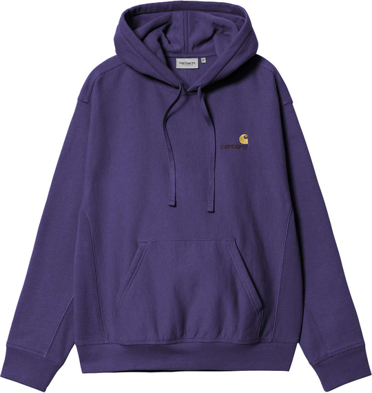  Carhartt Wip Felpa Hooded American Script Sweat Aura Uomo