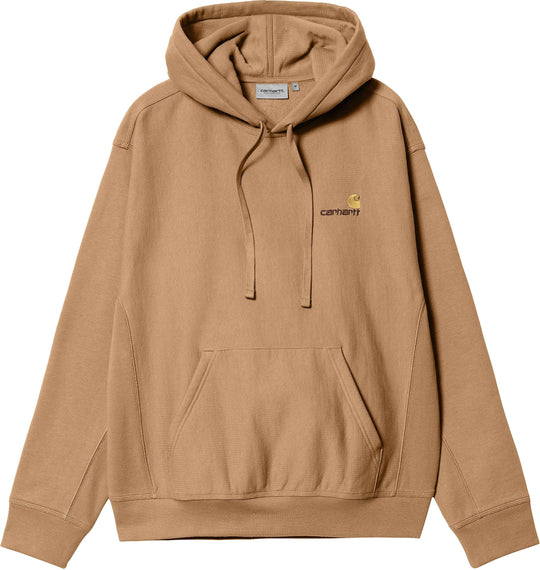  Carhartt Wip Felpa Hooded American Script Sweat Peanut Uomo