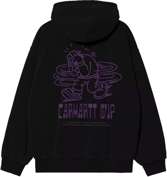  Carhartt Wip Giacca Hooded Think Tank Sweat Jacket Black Purple Uomo
