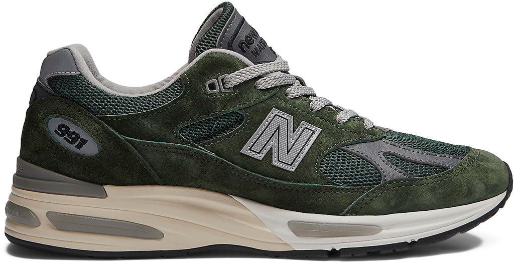 New Balance Scarpe 991 Gr2 Made In Uk Kombu Green Black Forest