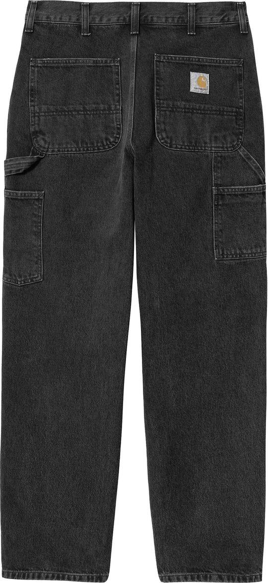  Carhartt Wip Jeans Single Knee Pant Black Stone Washed Uomo Blackstone