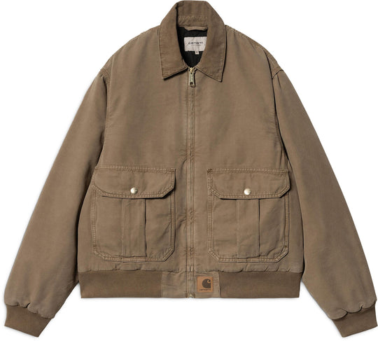  Carhartt Wip Giacca Stanton Jacket Chocolate Chocolate Stone Dyed Uomo Chocolatestone