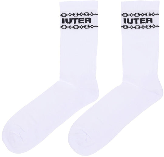  Iuter Calze Chain Socks White Uomo
